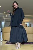 Paloma Pouf Layering Dress Black